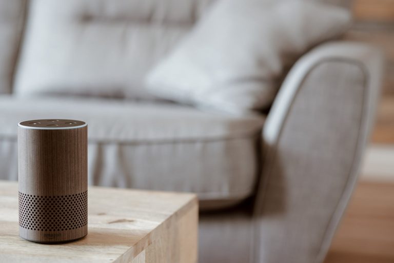 brown speaker on the table